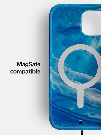 Carve Marble (Blue/White) Case with MagSafe for iPhone 15, , large